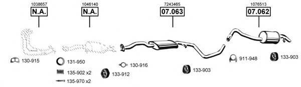 ASMET FO074055 Exhaust System